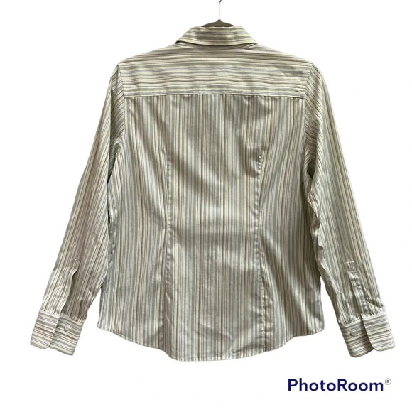 Eddie Bauer  long sleeve cotton button blouse sz M - Picture 2 of 13